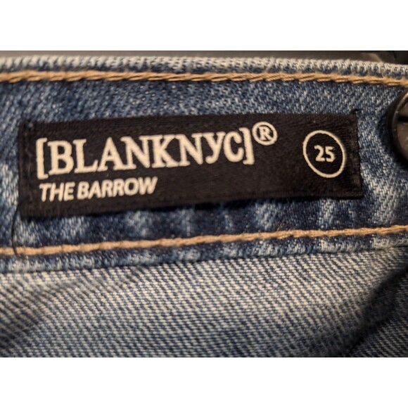 Blank NYC Women's Distressed Denim Shorts Size 25 The Barrow Stripes NEW W/ TAGS - Picture 5 of 15